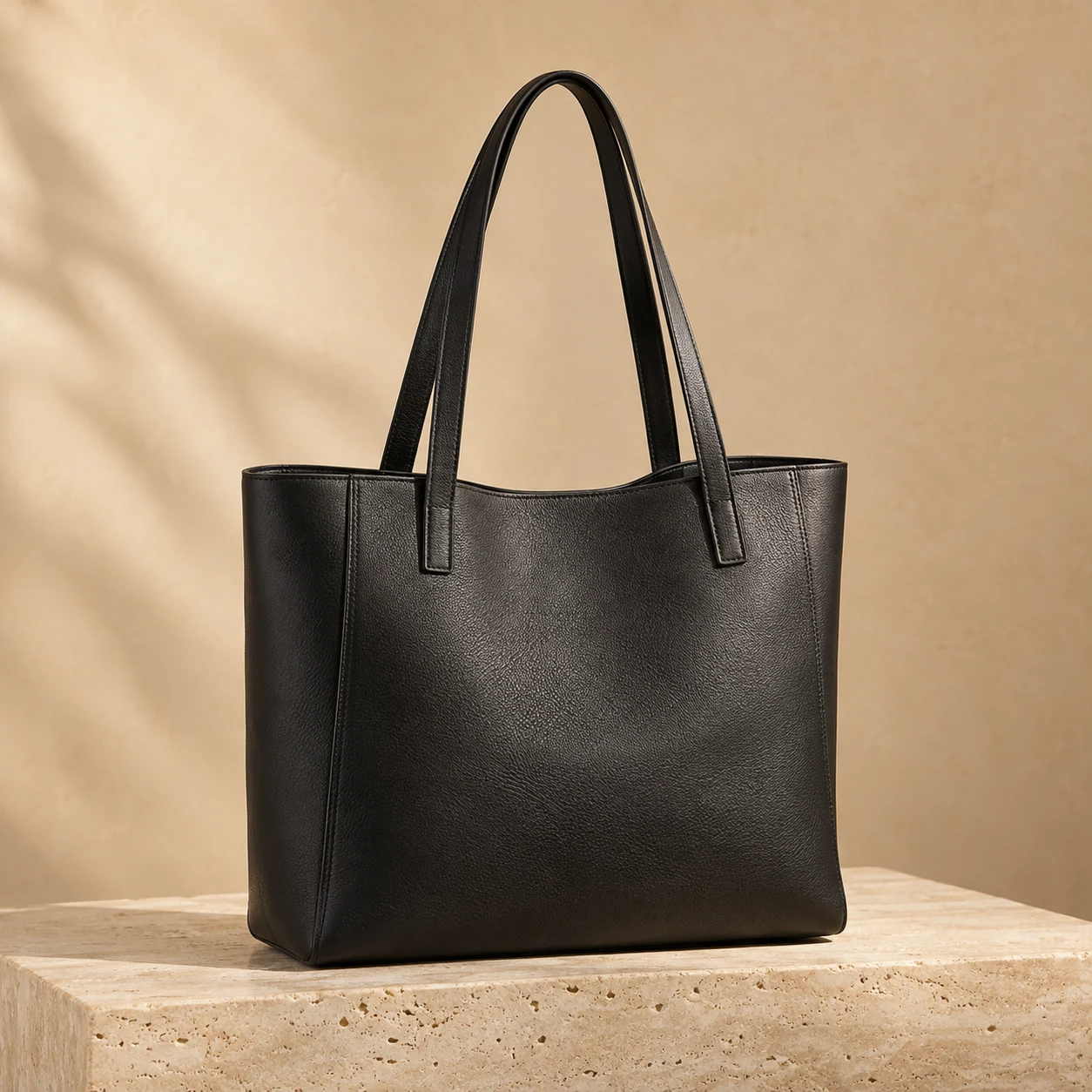 Sera Shopper in black, bag product photograph